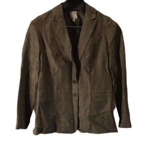 Halogen size small green linen blend blazer